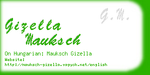 gizella mauksch business card